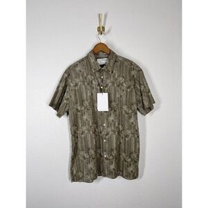 Selected Homme Mens Judd Short Sleeve Shirt Size XL Leaf Print